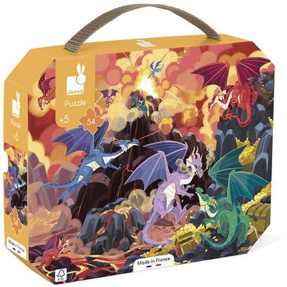 Puzzle Terre De Dragons 54 Pièces Rouge