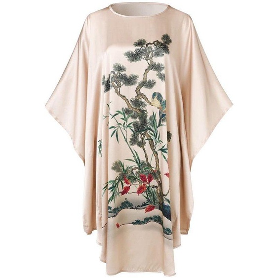 Pyjama couleur champagne, 100 % soie, style classique, court, pour la nuit, capes chauve-souris