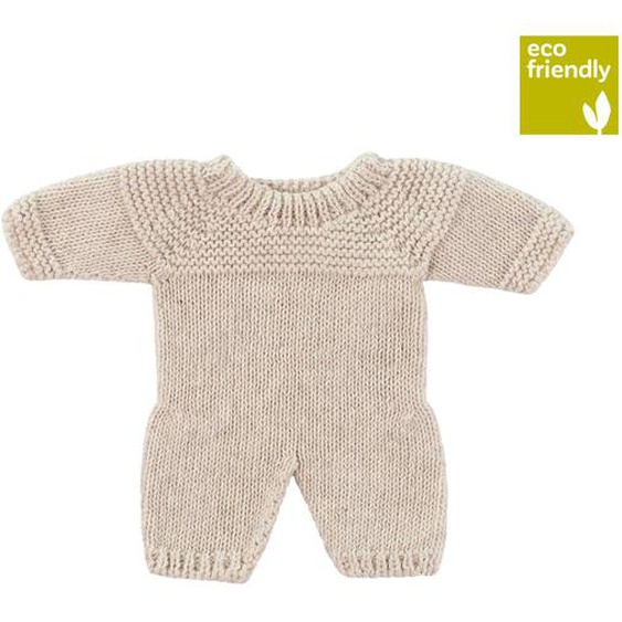 Pyjama En Tricot Couleur Lin Pour Poupées De 21cm Beige