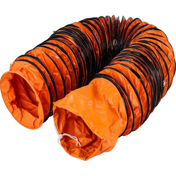 Qté 6 kg de tuyau de transport dair, 7,6 m de tuyau dair chaud, -20 ~ 180 ° tuyau de ventilation, 35 * 34 * 26 cm de tuyau de chantier