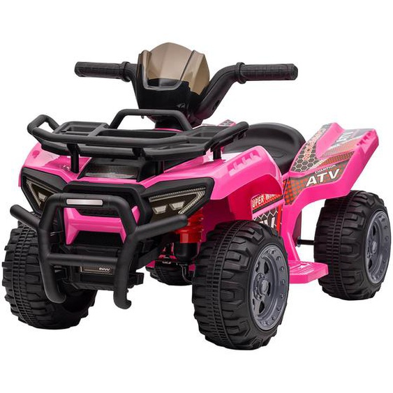 Quad Buggy Électrique Enfant 6 V 2 Km/h Max. Effet Lumineux Rose