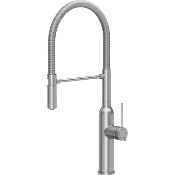 QUADRON MARILYN Q Line SteelQ, Robinet de cuisine Mitigeur 360°, Robinet cuisine inox, Couleur : Acier, Hauteur : 54,5 cm, Robinet pour cuisine