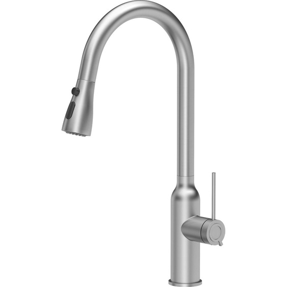 QUADRON Robinet de cuisine JESSICA Q LINE SteelQ, mitigeur 360°, robinet de cuisine en acier inoxydable, couleur : acier, hauteur : 47 cm, robinet pour cuisine