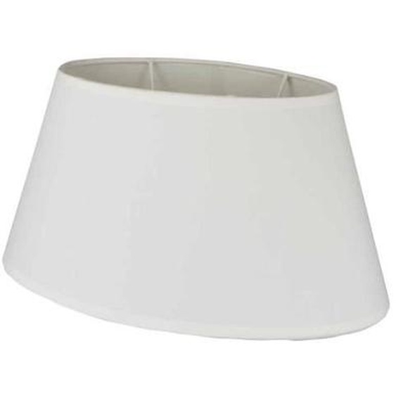 Quaint & Quality - Abat-jour oval en coton blanc 35 x 22 cm