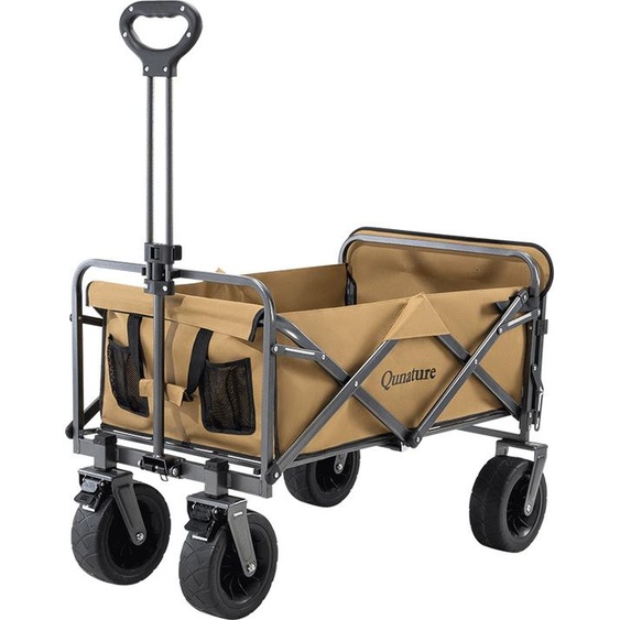 Qunature Chariot de camping pliable Camping Trolley Garten Bollerwagen 150KG