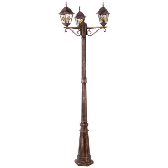 Rabalux 8186 Lampadaire extérieur Monaco, E27, or-multicolore, rond, classique, ø640mm
