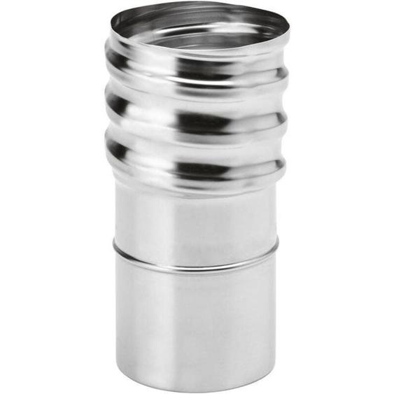 Raccord inox entre tuyau poêle Ø80 et tubage Ø125