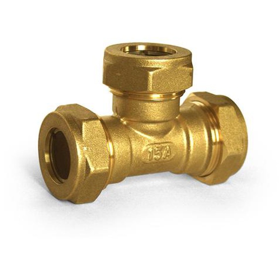 Raccord rapide en T en laiton pour 3 tubes ondulés, raccord à manchon pour eau 25х25х25 EF