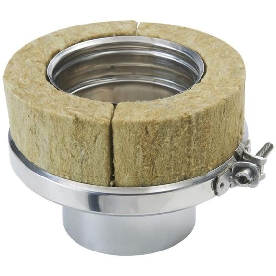 Raccord simple paroi Ø80 double paroi Ø80-130+bride