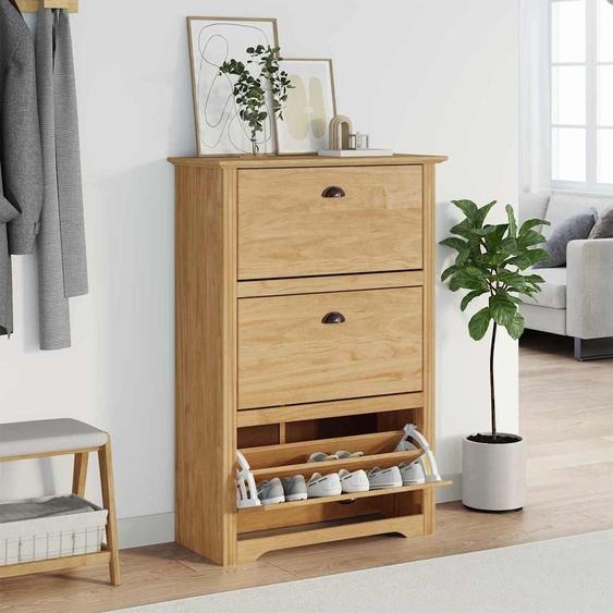 Rack à chaussures avec tiroir BODO Marron miel 80 x 35 x 118 cm