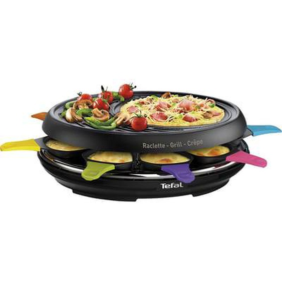 Raclette TEFAL RE310812 Colormania noire 8 coupelles