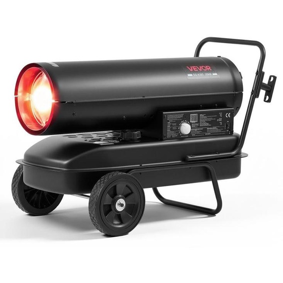 Radiateur à pétrole 30 kW - Réservoir de 38 litres - Acier noir - Chauffage diesel mobile