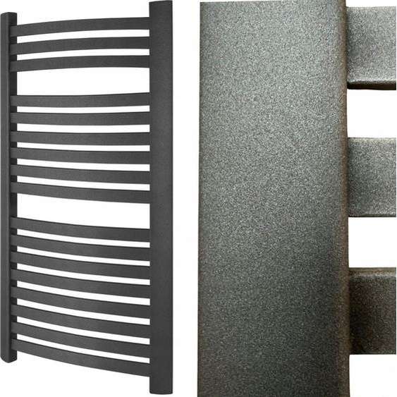 Radiateur de salle de bain Leiter Anthracite 57 x 55 cm 9 lamelles Diamant Noir