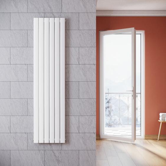 Sonni - Radiateur eau chaude en acier Conception murale Vertical Tube plat Radiateur chauffage central 1800x465mm Panneau Double Blanc (1598W)