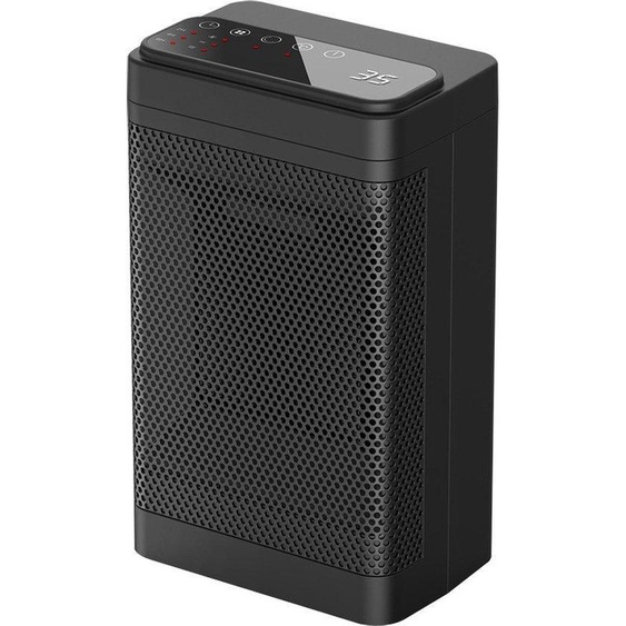 Radiateur électrique - 1 500 W - 3 positions - Télécommande - Minuterie - 22 m³ - Orientable - Réglage de la température - Écran - Noir