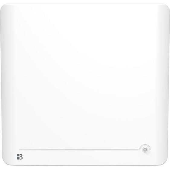 Radiateur électrique fixe à inertie sèche céramique 1000W, détecteur de présence et thermostat interchangeable BESTHERM Diane horizontal blanc