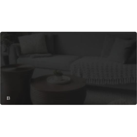 Radiateur électrique fixe à inertie sèche céramique façade en verre 2000W Bestherm IRIS horizontal noir