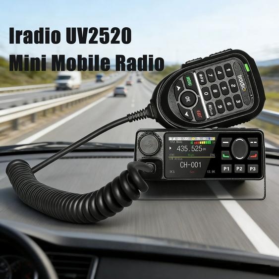 Radio Mobile Mini pour Voiture Iradio 25W Haute Puissance 999 Canaux Alerte Météo NOAA pour Camionneurs et Conducteurs de Longue Distance