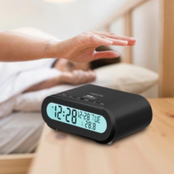 Radio-réveil digital avec veilleuse, blanc
