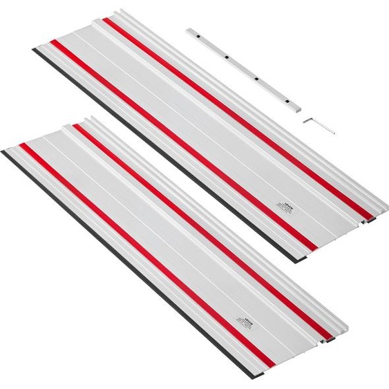 Rail de guidage VEVOR pour scies circulaires à main, comprenant 2 rails de scie circulaire en aluminium de 700 mm et 1 raccord, compatible avec différentes marques de scies plongeantes, pour les projets de menuiserie