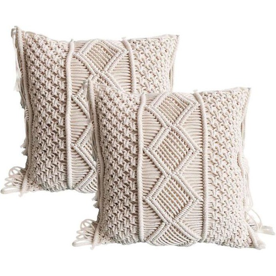 RAILONCH ensemble de housses de coussin dcoratives en macram en coton Style bohme avec glands pour couleurs multiples
