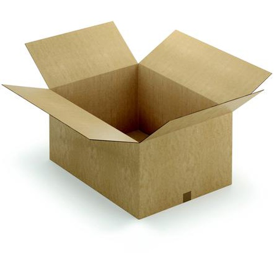 RAJA Caisse américaine carton double cannelure - L.78 x l.58 x H.40 cm - Kraft brun - Lot de 5