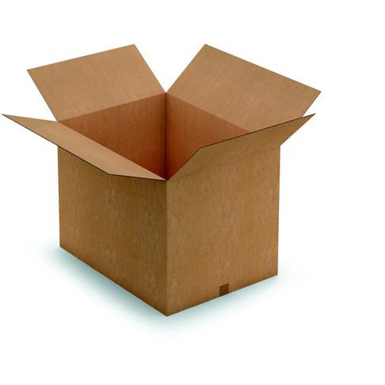 RAJA Caisse américaine carton double cannelure - L.80 x l.60 x H.60 cm - Kraft brun - Lot de 5