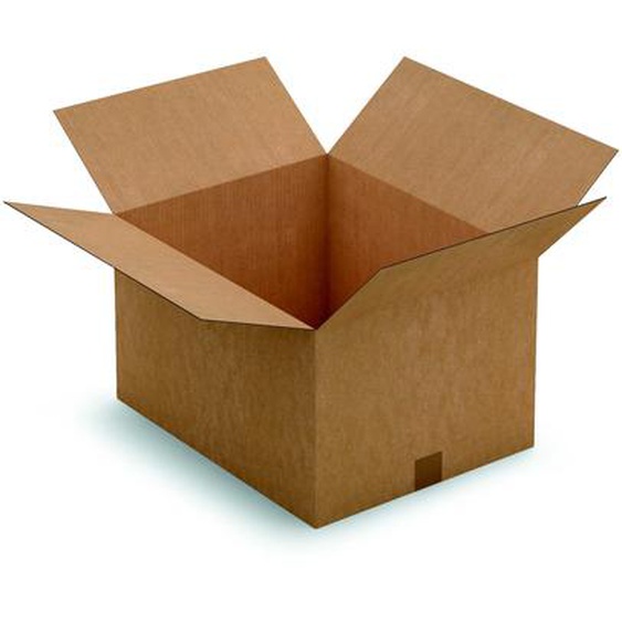 RAJA Caisse américaine carton simple cannelure - L.20 x l.14 x H.14 cm - Kraft brun - Lot de 25