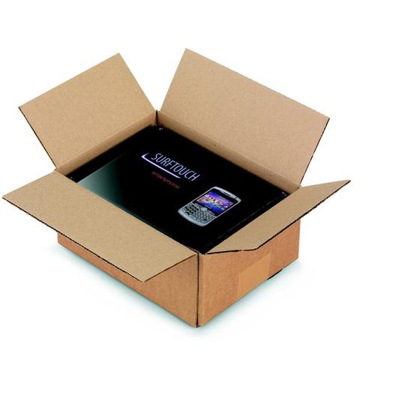 RAJA Caisse américaine carton simple cannelure - L.20 x l.15 x H.9  cm - Kraft brun - Lot de 25