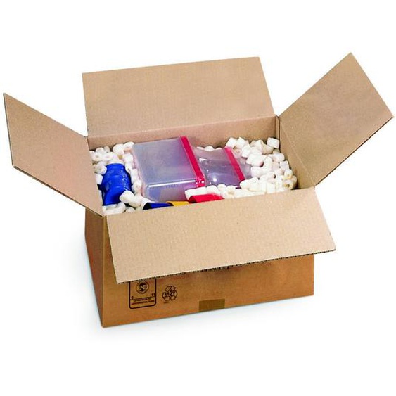 RAJA Caisse américaine carton simple cannelure - L.23 x l.19 x H.16 cm - Kraft brun - Lot de 25