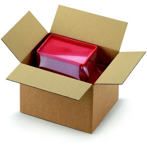 RAJA Caisse américaine carton simple cannelure - L.26 x l.20 x H.18 cm - Kraft brun - Lot de 25