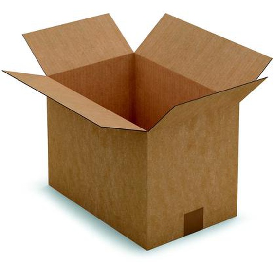 RAJA Caisse américaine carton simple cannelure - L.35 x l.23 x H.25 cm - Kraft brun - Lot de 25