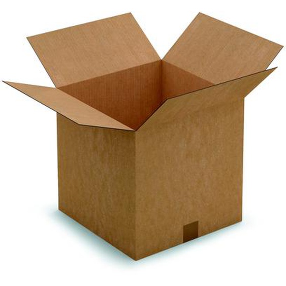 RAJA Caisse américaine carton simple cannelure - L.35 x l.35 x H.35 cm - Kraft brun - Lot de 25
