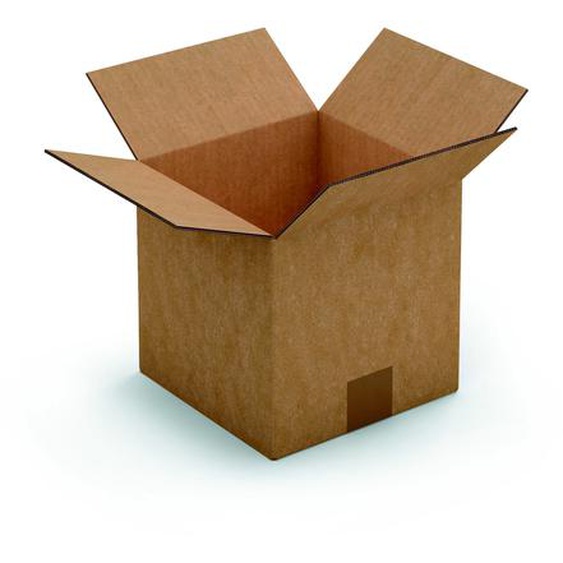 RAJA Caisse américaine carton simple cannelure - L.40 x l.40 x H.40 cm - Kraft brun - Lot de 25