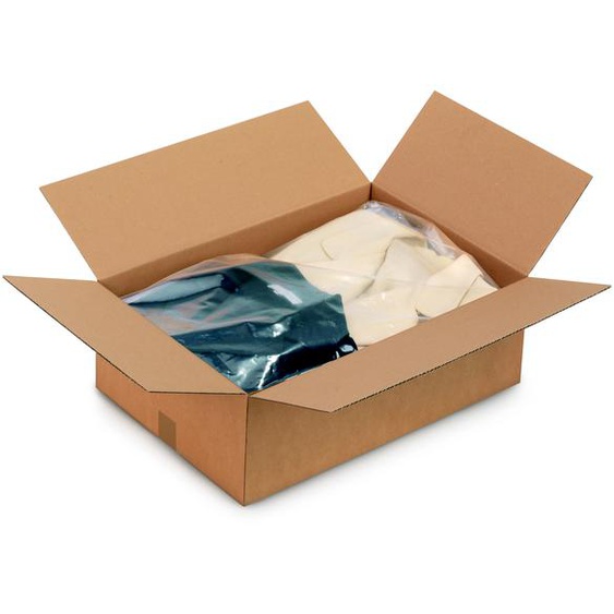 RAJA Caisse américaine carton simple cannelure - L.60 x l.40 x H.20 cm - Kraft brun - Lot de 20