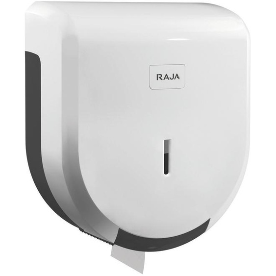 RAJA Distributeur de papier toilette Jumbo en ABS pour bobine mini de 200 m - Blanc