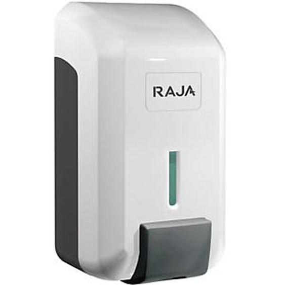 RAJA Distributeur de savon liquide et gel hydroalcoolique en ABS réservoir amovible de 700 ml - Blanc