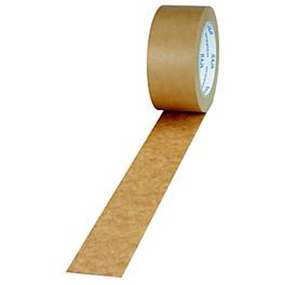 RAJA Ruban adhésif demballage en papier kraft 57 g/m² 50 mm x 50 m - Brun  - lot de 36