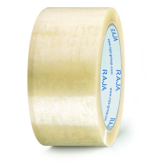 RAJA Ruban adhésif demballage standard en polypropylène 28 microns 48 mm x 100 m - Transparent  - Lot de 36