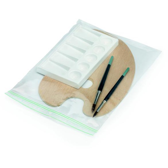 RAJA Sachet plastique recyclé à fermeture Zip - 30 x 40 cm - Epaisseur 60 microns - Transparent - Carton de 1000
