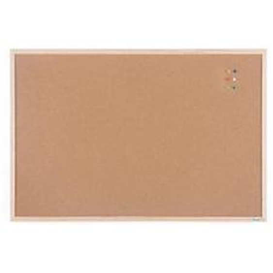RAJA Tableau daffichage en liège - 60 x 90 cm - Cadre bois
