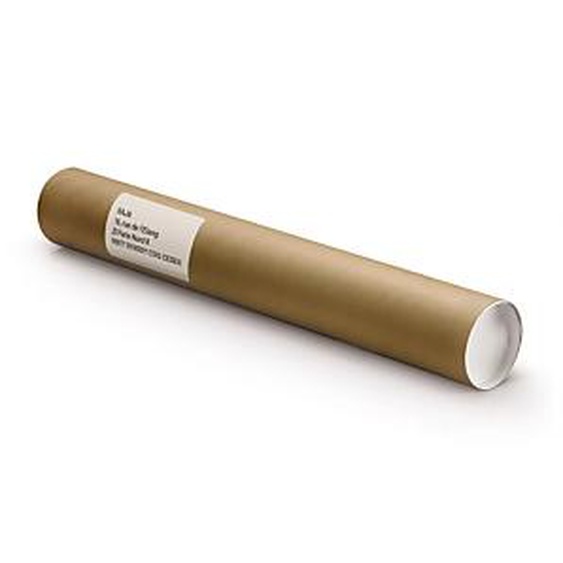 RAJA Tube dexpédition rond en carton brun avec capuchons - Diamètre 60 x L.430 mm - Lot de 50