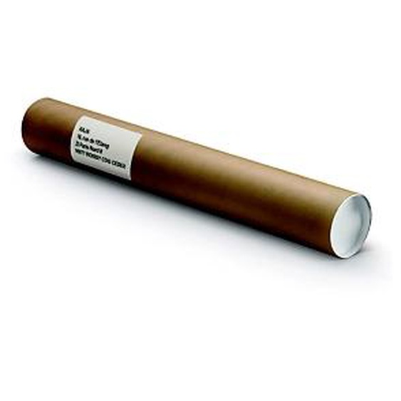 RAJA Tube dexpédition rond en carton spiralé brun avec capuchons blancs - Diam.int.10 x L.65 cm - Lot de 25