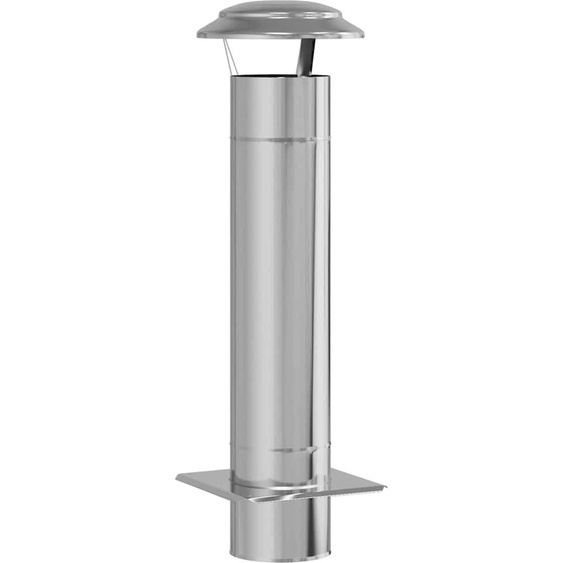 Rallonge de cheminée Argent 25 x 25 x 82 cm Acier inoxydable