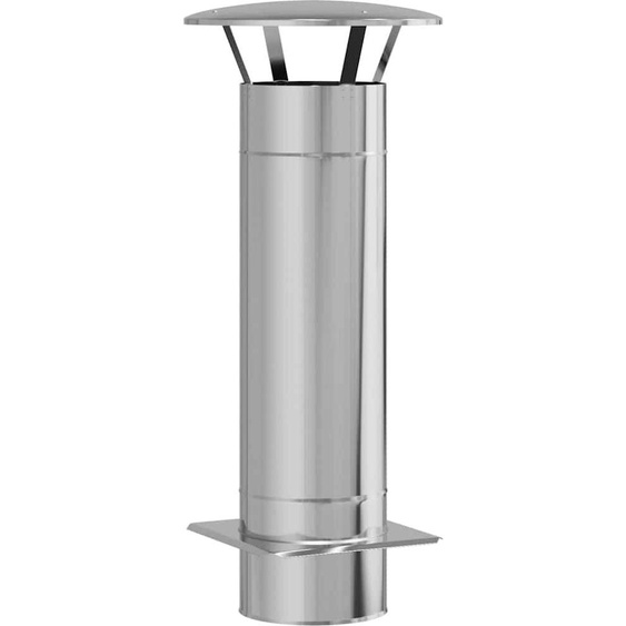 Rallonge de cheminée Argent 35 x 35 x 82 cm Acier inoxydable