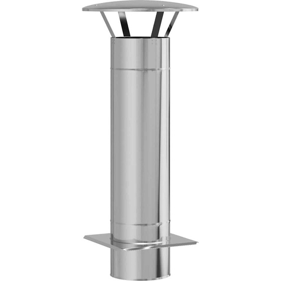 Rallonge de cheminée Argent 35 x 35 x 82 cm Acier inoxydable