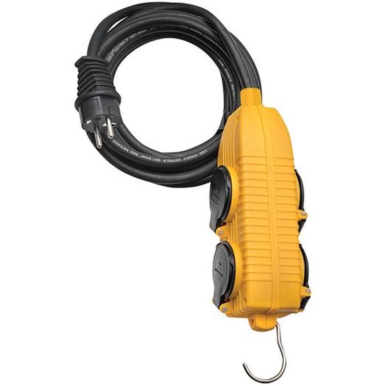 Rallonge électrique Brennenstuhl, Powerblock 4 prises à clapets, protection IP44, câble 5m H07RN-F 3G2,5