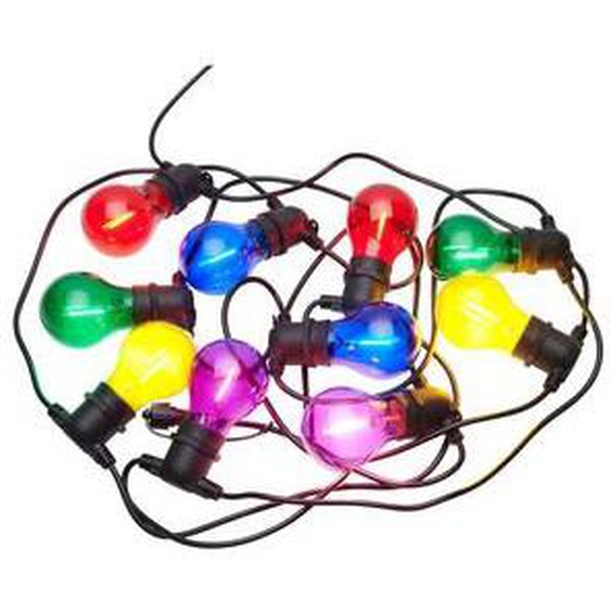 Rallonge guirlande  lumineuse guinguette extensible ampoules verres 10 LED Multicolore Sirius