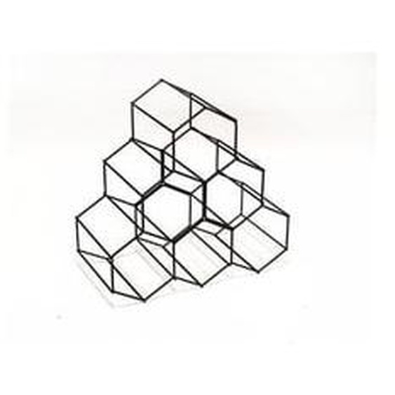 Range bouteille BOUTEILLES HEXA BRUN CUIVRE