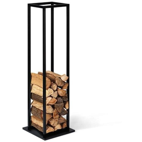 Range bûches en acier galvanisé - H.112 cm - Noir Vertical